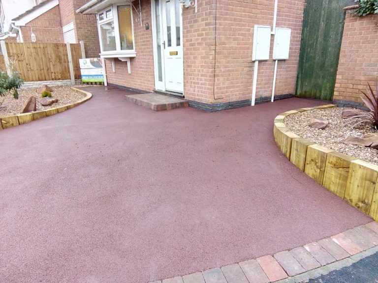 Red Tarmac Driveway Installation in Rugby