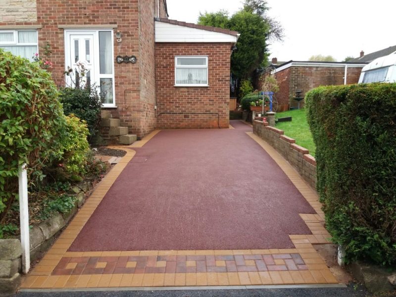 Red Tarmac Driveway Installation in Rugby